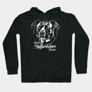 American Staffordshire Terrier dog portrait Hoodie